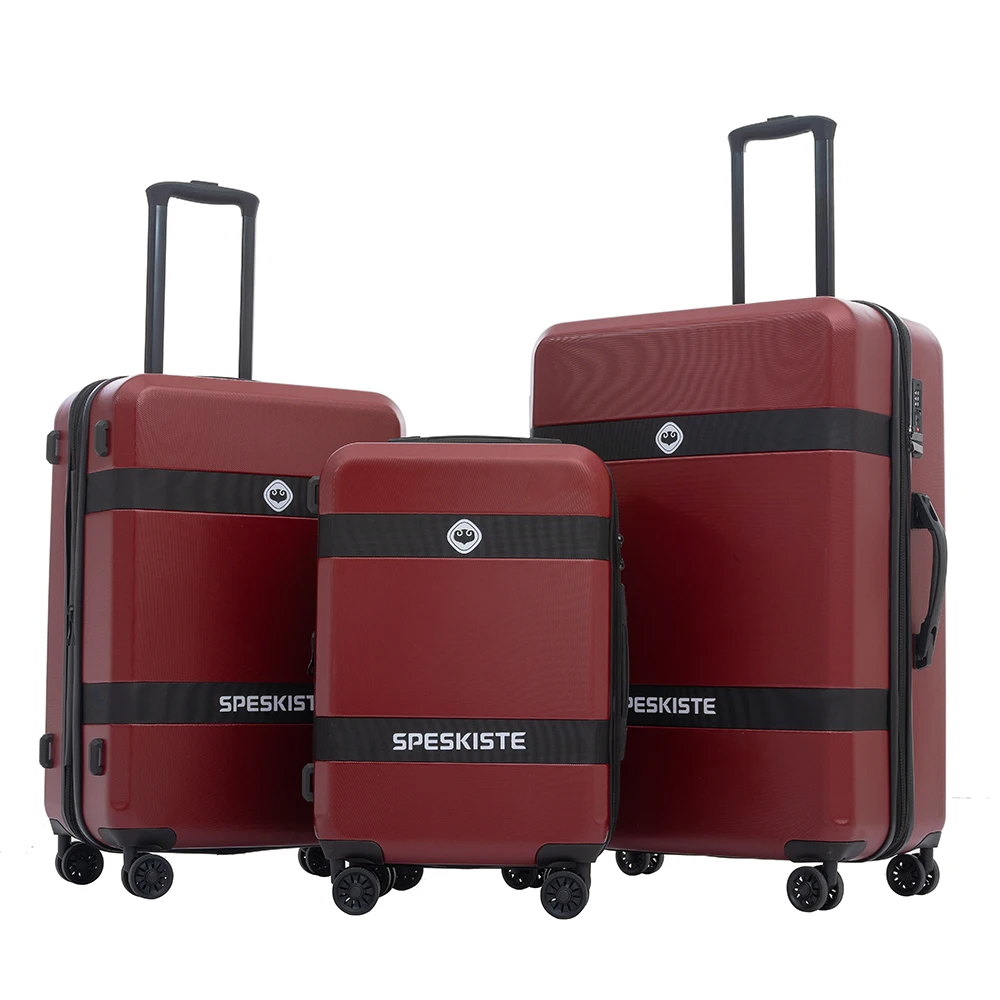 ZHUISHU Luggage Sets New Model Expandable ABS+PC 3 Piece Sets with Spinner Wheels Lightweight TSA Lock 20"24"28"