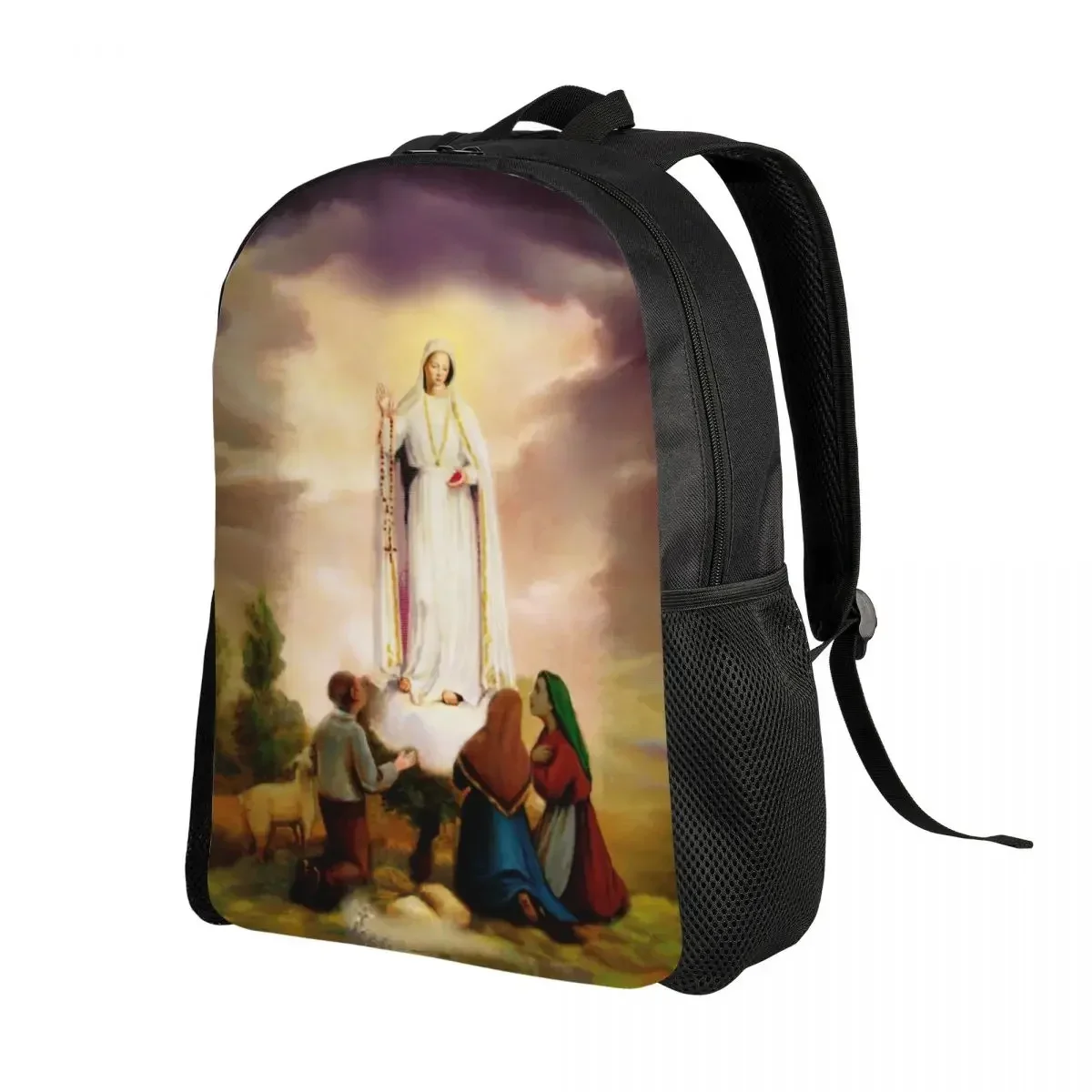 Our Lady Of Fatima Backpacks for Men Women Waterproof College School Rosary Catholic Christian Virgin Mary Bag Printing Bookbags