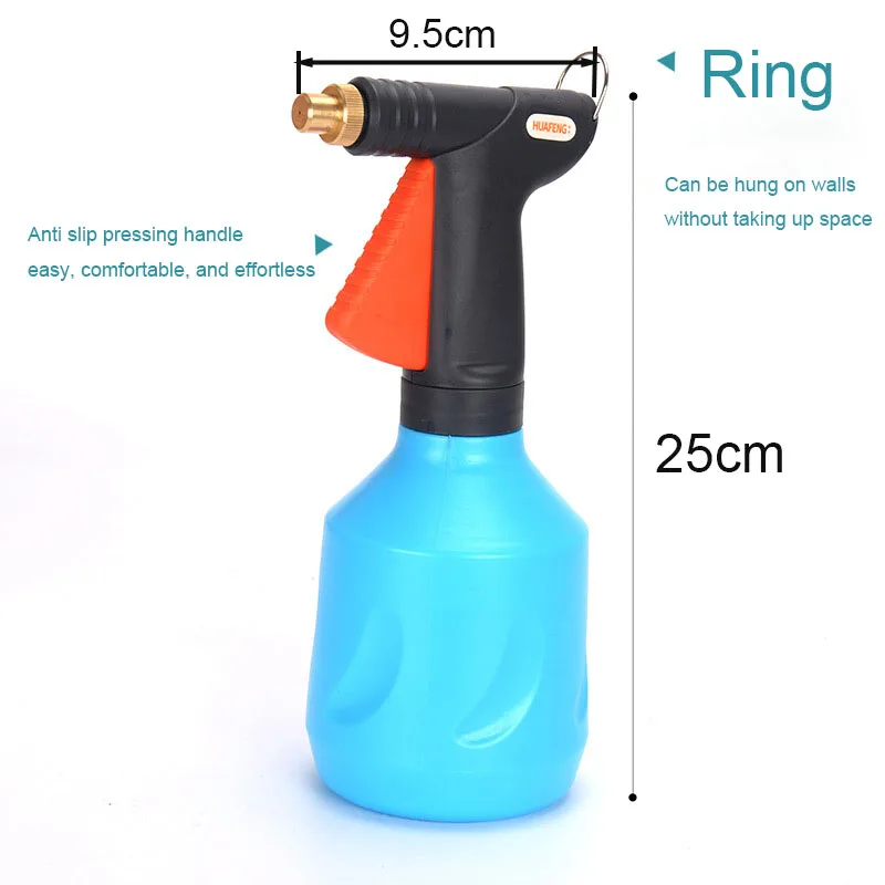 680ml Plastic Trigger Sprayer Adjustable Copper Nozzle Manual Spray Bottle Hand Pressure Air Compression Home Garden Sprayer