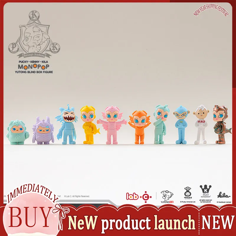 

Hot Toys Lab C Blind Box Figures Pucky Kenny Kila Monopop Yutong Fish Child Collectible Desktop Decor Toys For Figure Collectors