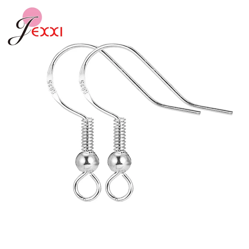 Wholesale 200 Pcs/Lot Making DIY Jewelry Findings 925 Sterling Silver Hook Earring Pinch Smooth Earwires Women Gift