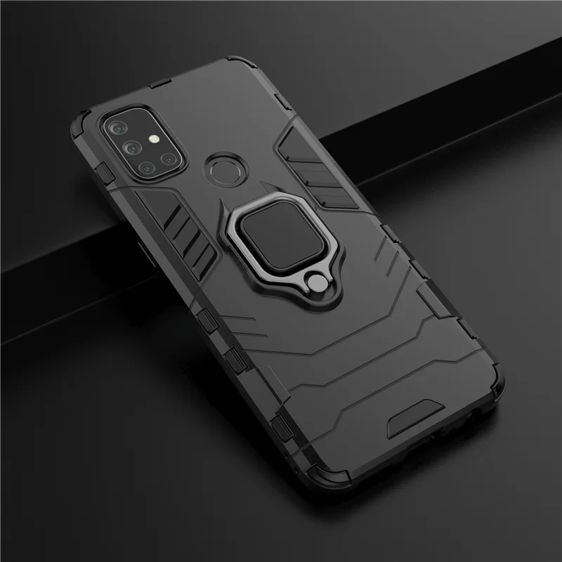 Voor Oneplus Nord N10 5G Tpu Bumper Magnetische Ring Houder Siliconen Armor Achterkant Een Plus Nord N10 telefoon Case Nord N10 5G