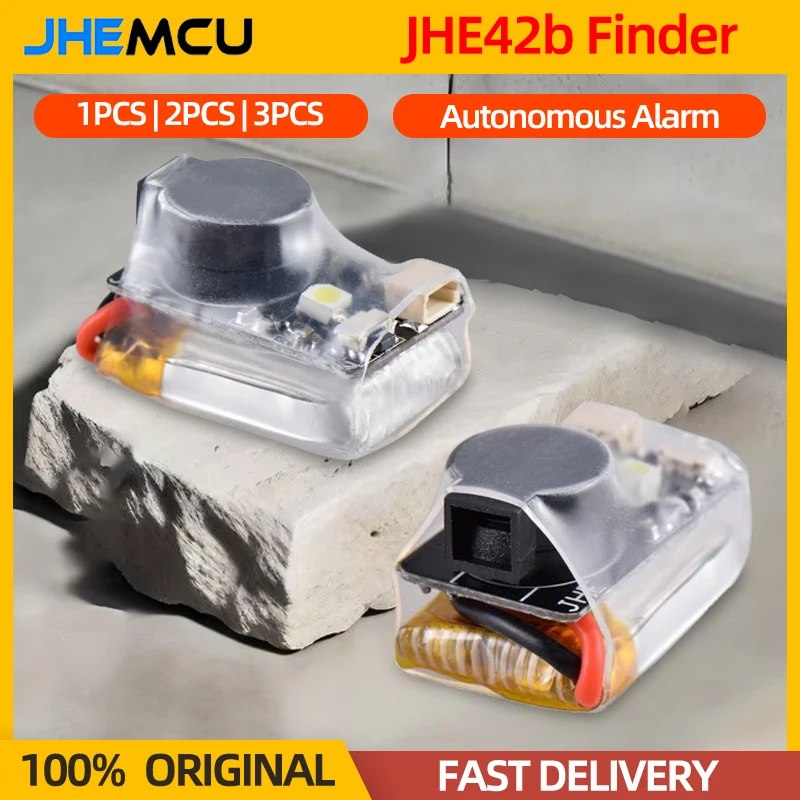 1/2/3PCS JHEMCU JHE42B Finder Buzzer Super Loud Tracker Alarm Beeper Built-in Battery LED Light For RC FPV Airplane Drone FC