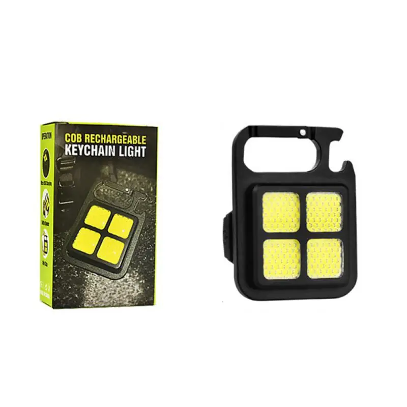 High Bright COB LED Lanterna Multifuncional, Camping Lâmpada, Luz de Trabalho, Ao ar livre, Portátil, 500mAh, Carregamento USB, Impermeável