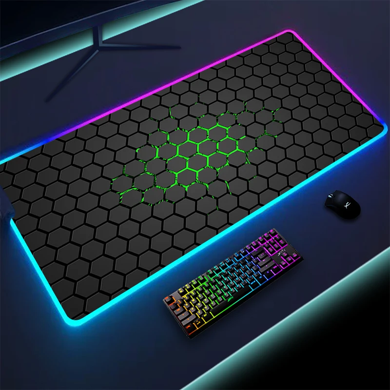 geometrica grande rgb led mouse pad gaming mousepad gamer mousemats almofadas de mesa pc desk mat tapete de teclado rgb xxl 90x40cm 01