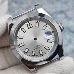 39mm Watch Case NH35 Case Oyster Case for NH35/NH36 Movement Steel or Transparent Bottom with Sapphire Glass Men's Watch Parts