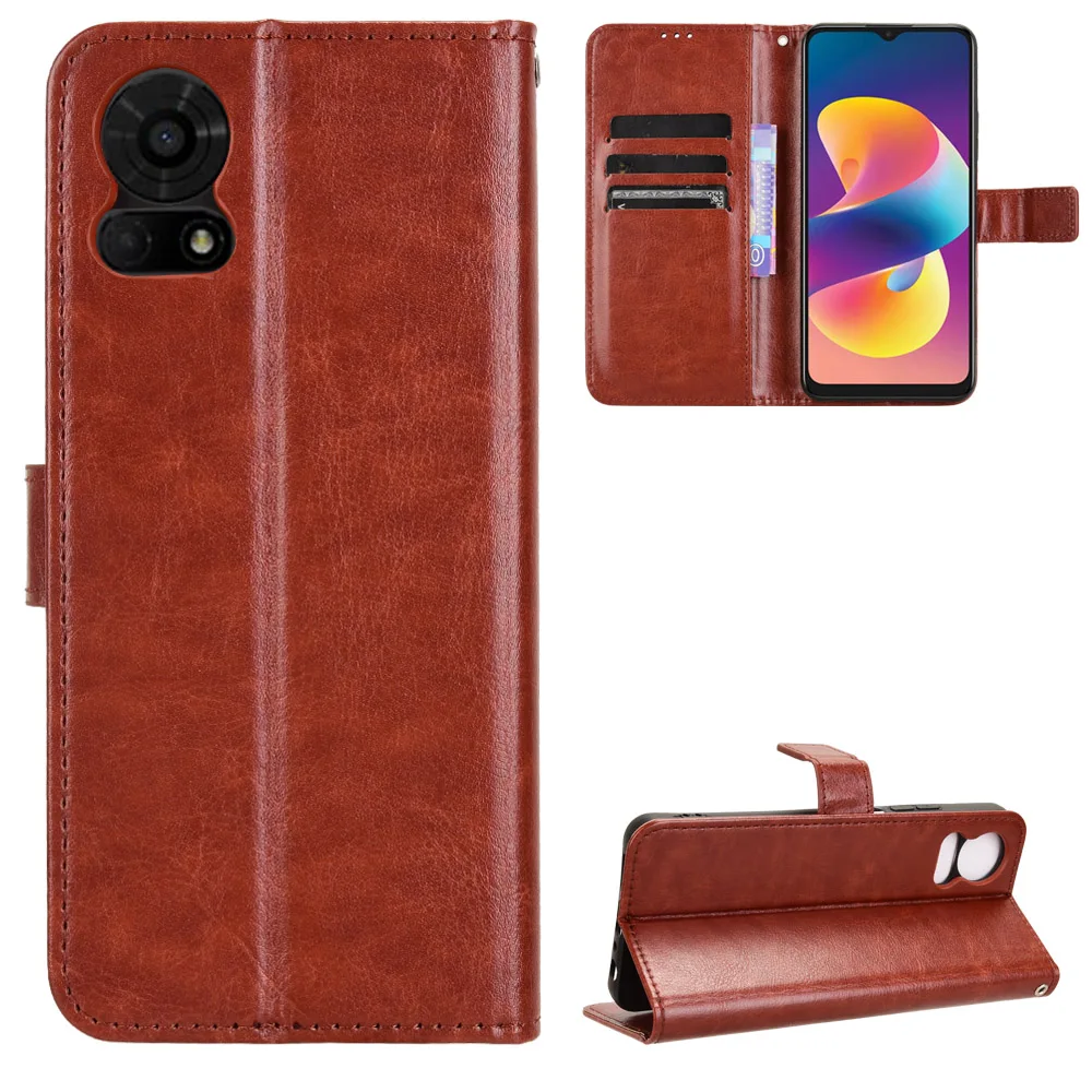 For TCL 50 LE Luxury Leather Cameraless Flip Wallet Phone Case For TCL 50 LE 50LE Case Stand Function Card Holder