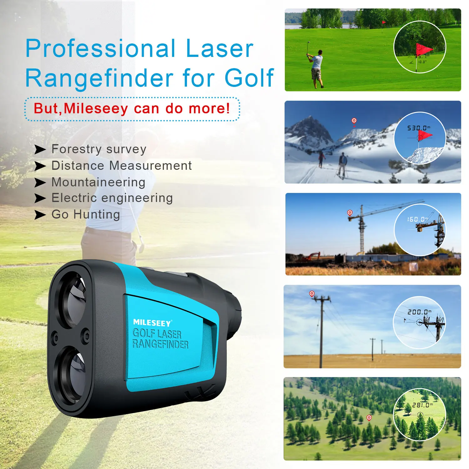 China OEM laser rangefinder golf high precision laser range and angle finder slope measure golf range finder