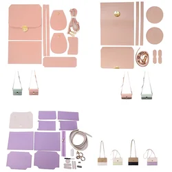 Hand machen Tasche Set Hand Nähte Tasche Pu Leder DIY hand gefertigte Kit Näh material Nähen Bastel sets für Tasche Zubehör