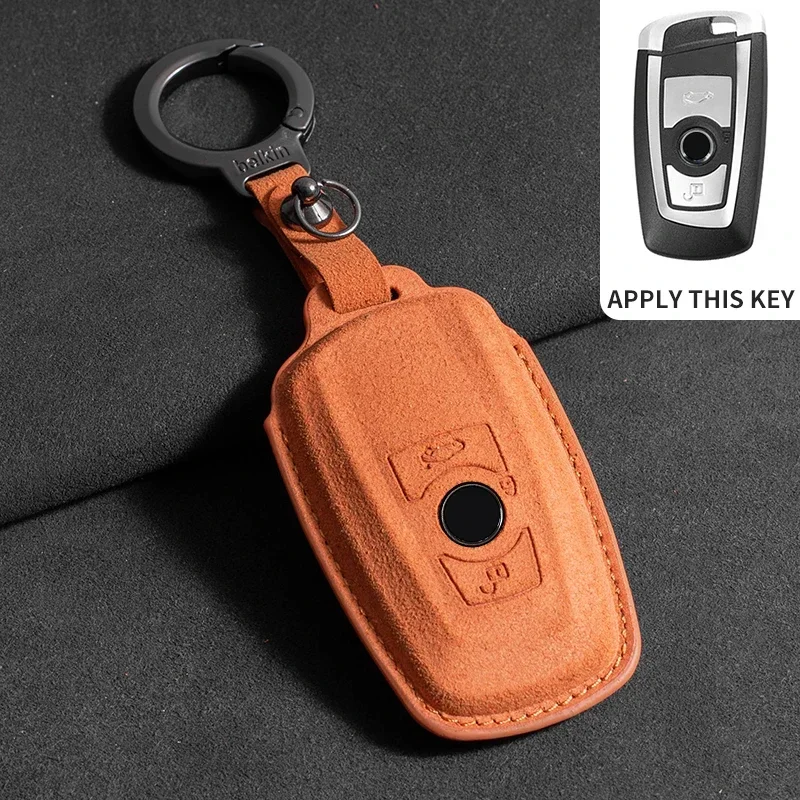 Autos chl üssel gehäuse Abdeckung Schale für BMW x1 x3 x5 x6 Serie 1 2 5 7 8 f15 f16 e53 e70 e39 f10 f30 g30 g20 g11 g01 g02 g05 Wildleder Schlüssel bund