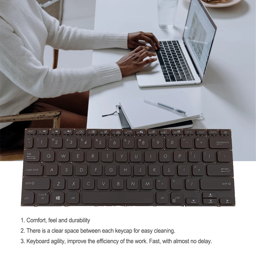 Laptop Accessories For Asus Vivobook - Claviers silencieux avec rétroéclairage, pièces et