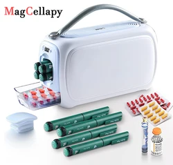 Insulin Cooler Travel Case USB Rechargeable Suitcase Cooler Medication Refrigeration Box Outdoor Portable Small Refrigerator