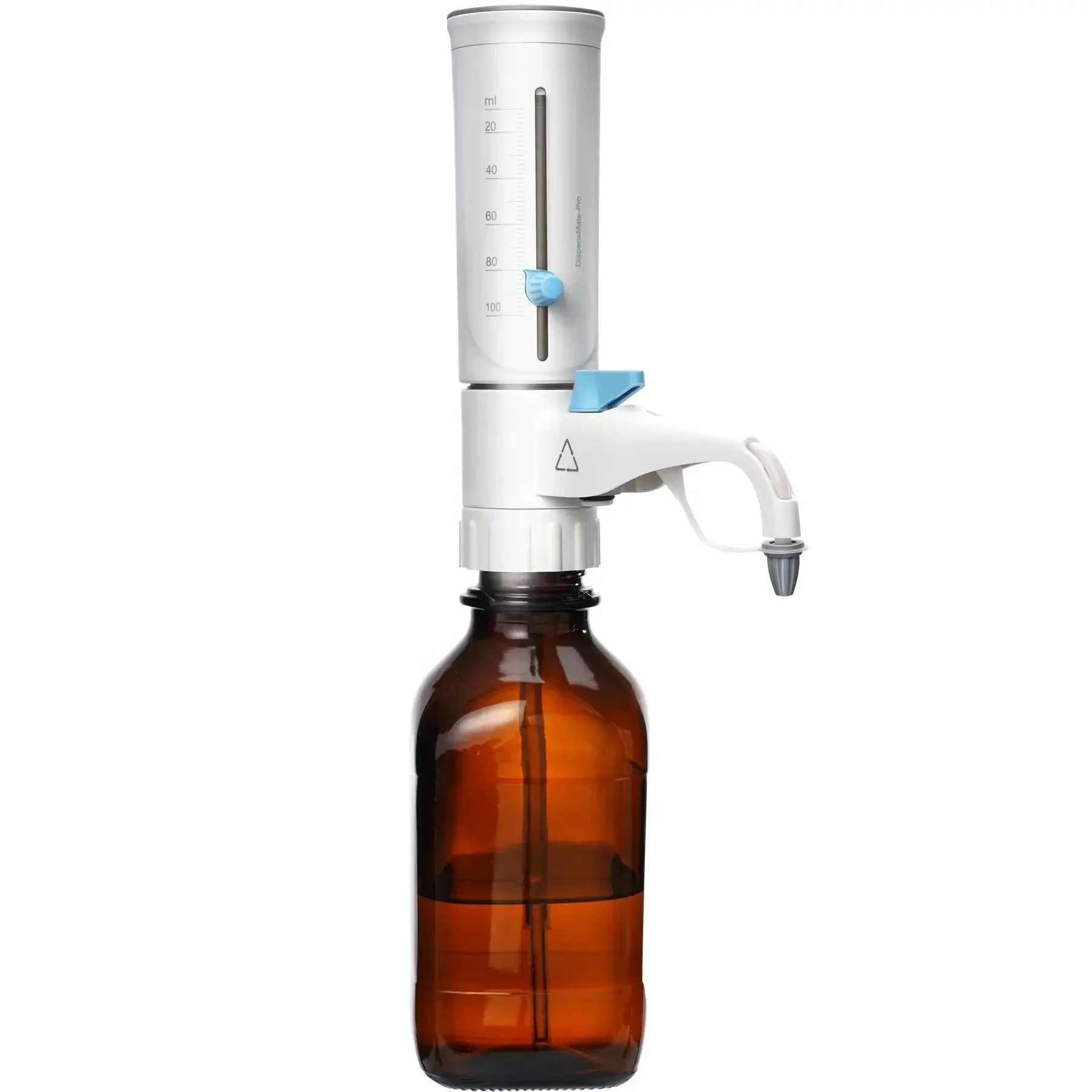 DispensMate-Pro Premium Bottle-Top Dispenser For 0.5-100ml with glass piston, without Brown Reagent Bottle