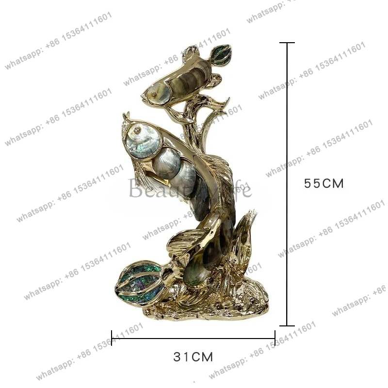 Modern Minimalist Light Luxury Shell Fish Ornament Home Wine Cabinet Decoration Living Room TV Cabinet Office Craft