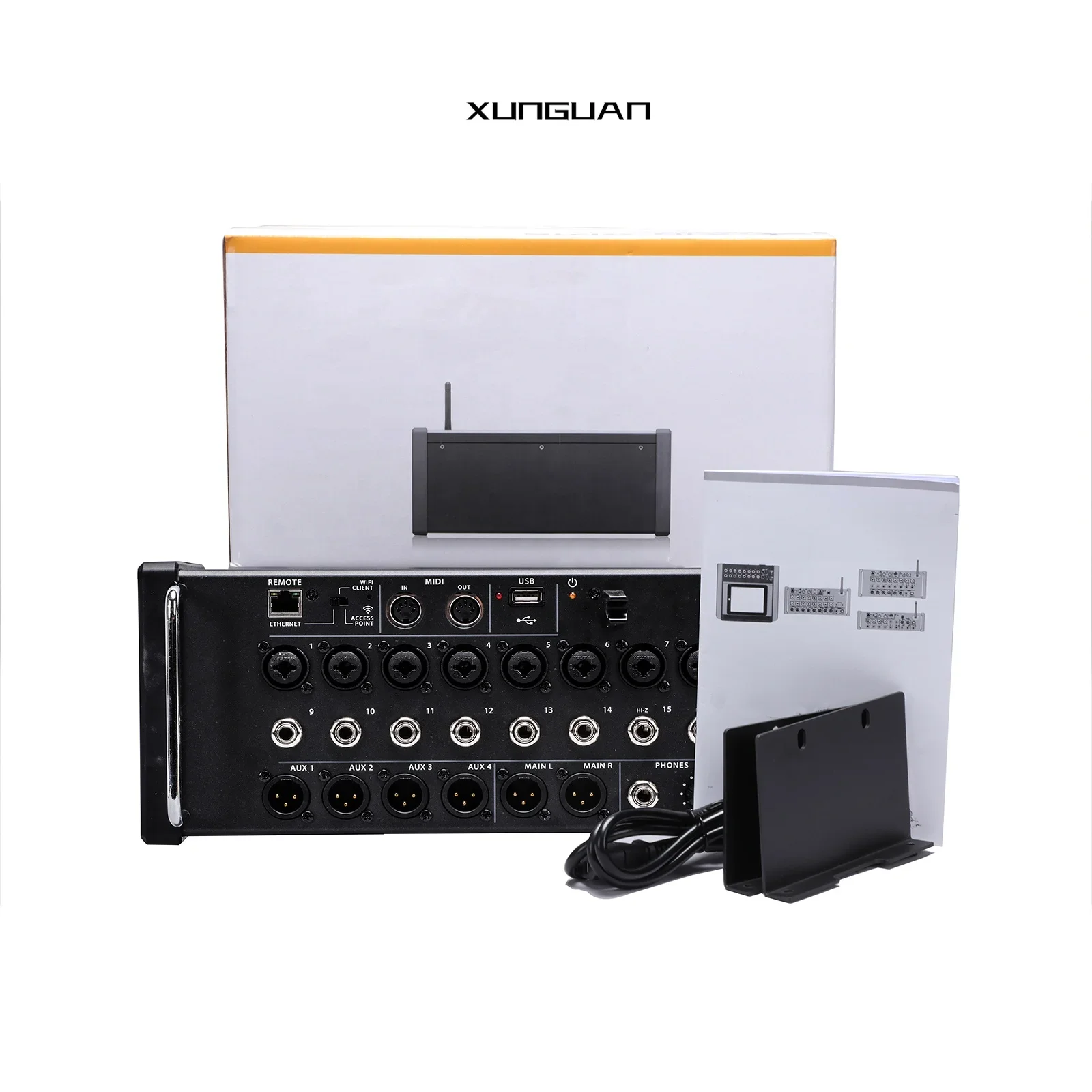 XR16 Professional 16 Channel Digital Audio Console Mixer Sound System DJ Controller Integrated WiFi Module/USB Stereo Recorder