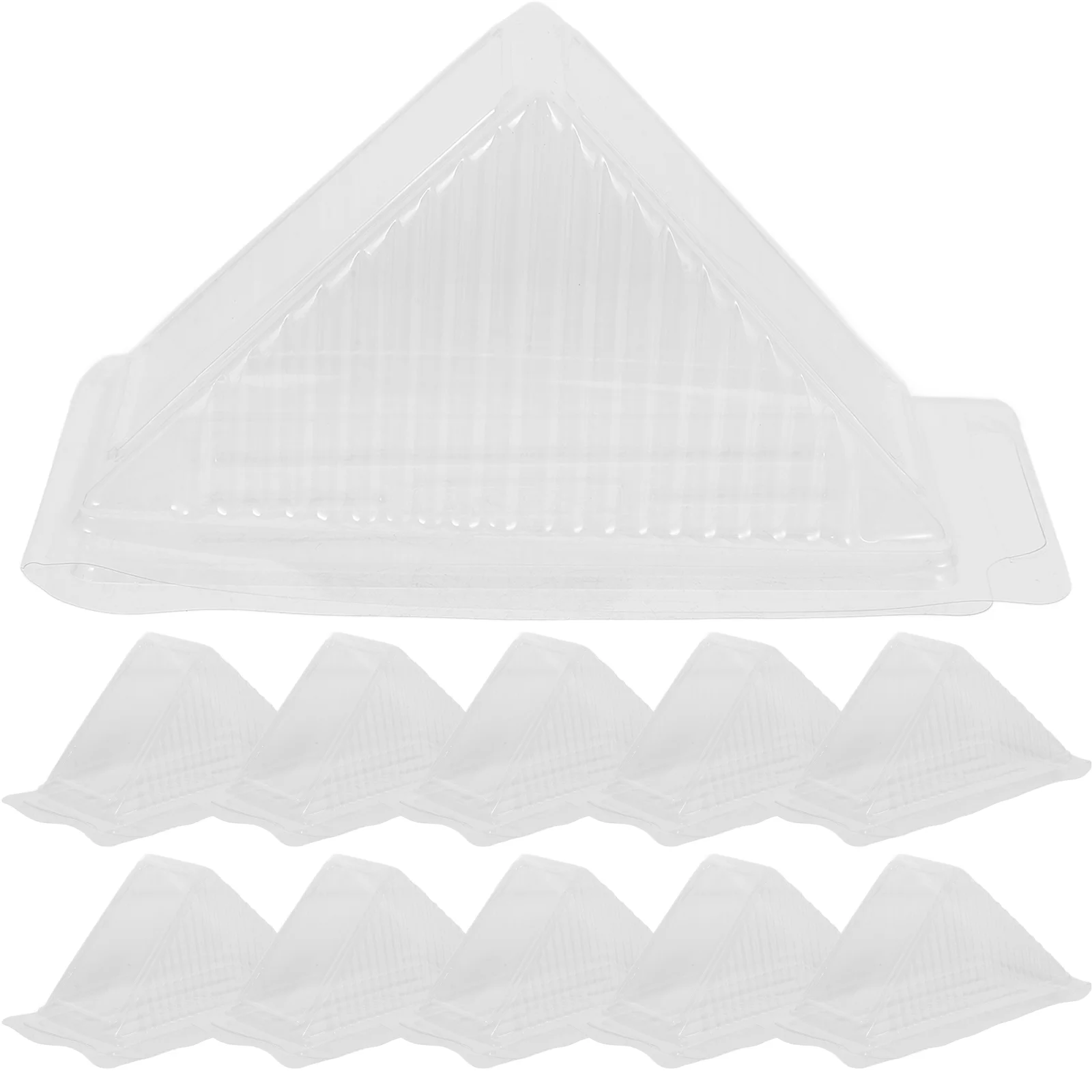 

200 Pcs Packing Box Sandwich Packaging Boxes Lunchbox Wrapper Sandwiches Cheesecake Pie Container with Lid Triangle Slice