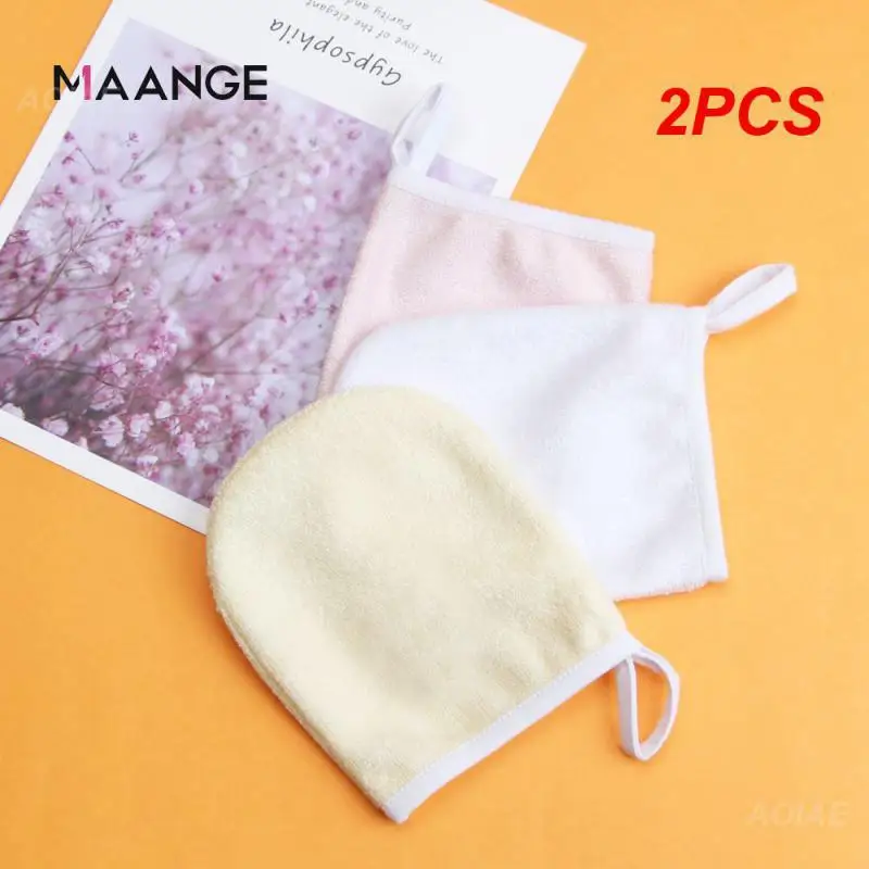 2PCS Facial Cleansing Eco-friendly Convenient To Use Effective Effective Makeup Removal Microfiber Facial Cleansing Glove