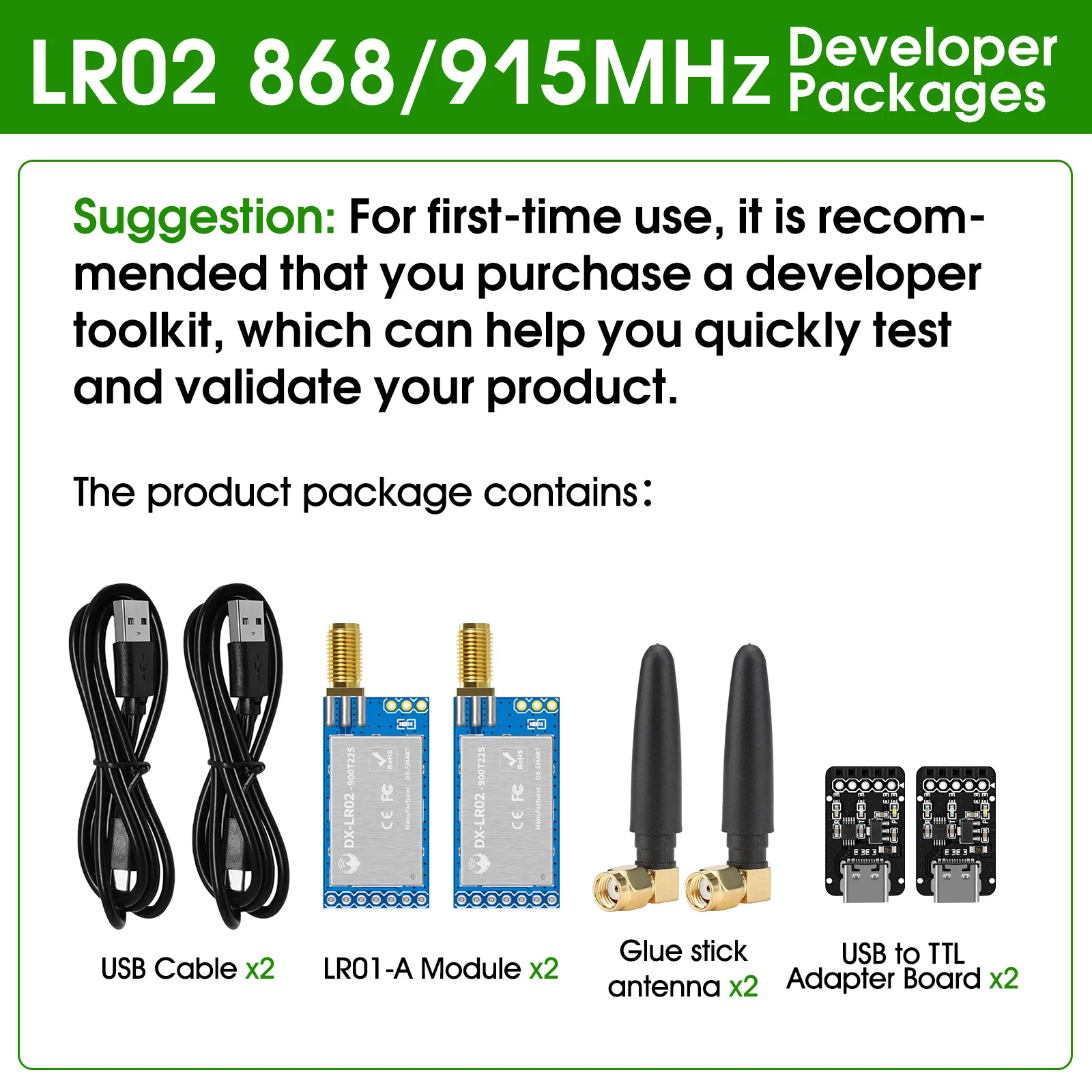 LoRa Developer Package ASR6601 SOC -138dBM Data Collection 22~30dBm Low Power 5~10KM Long Range UART PCB+IPEX LoRaWAN IoT Module