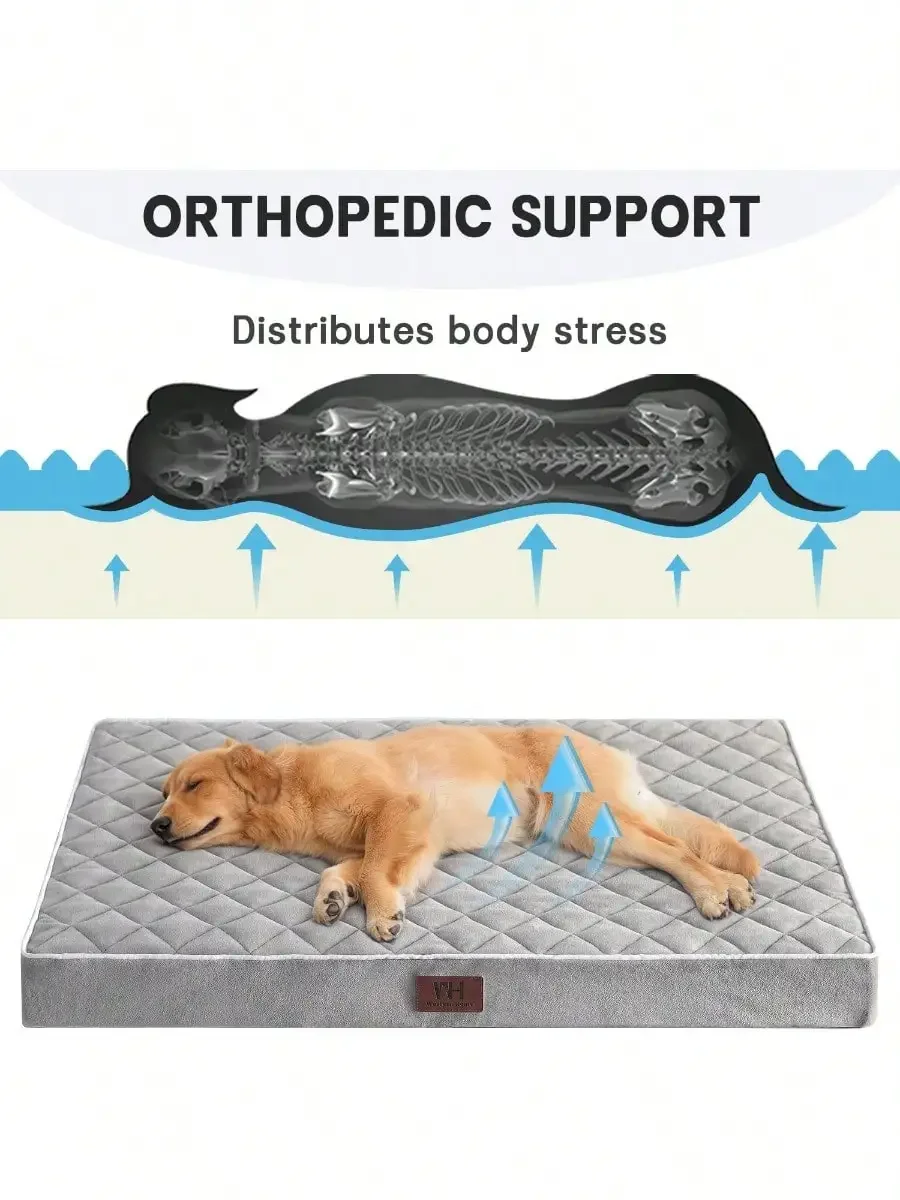 

Dog Bed For Large Dogs - Orthopedic High Quality Puppy Beds With Removable Washable Cover, Egg Crate Foam Pet Mat, Suitable For Pet Up To 65 Lbs, Dog Bed, Dog Beds Large Sized Dog, Pet Bed, Dog Beds,Dog Beds Large Sized Dog,Large Dog Bed