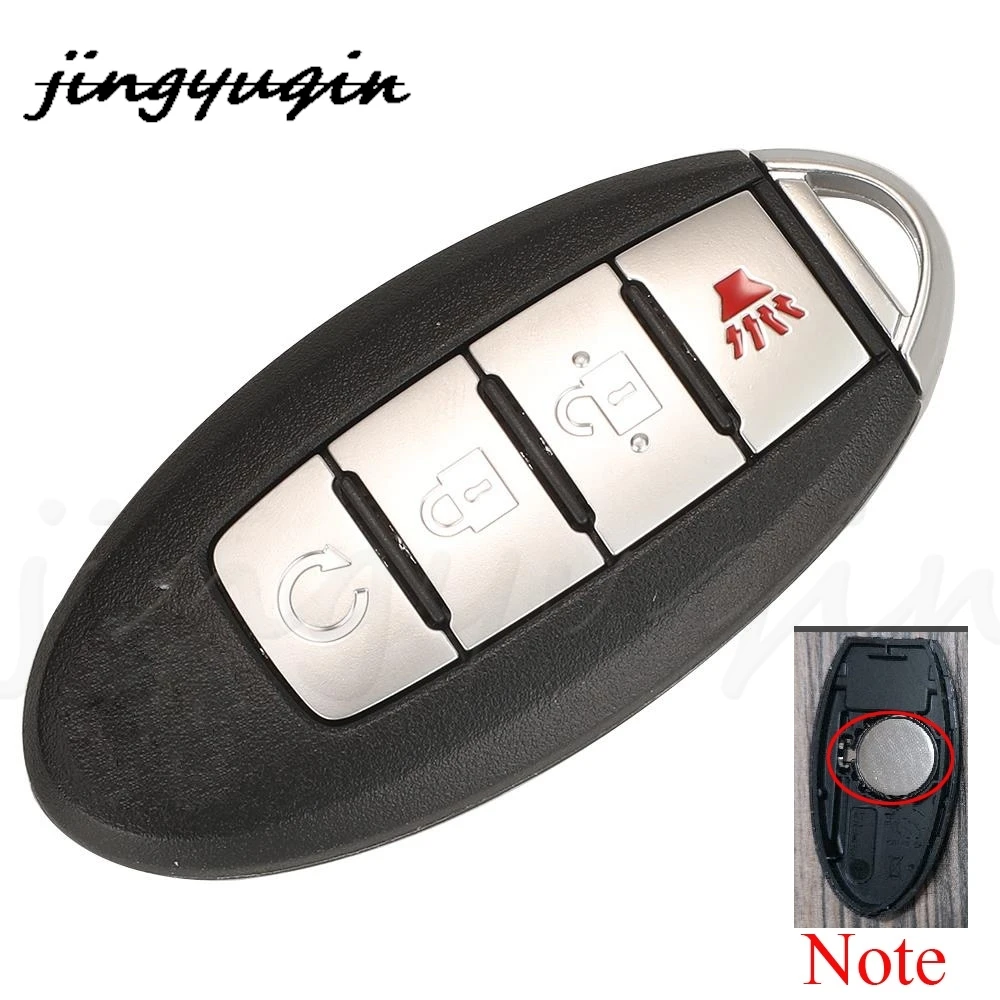 

jingyuqin 4 Buttons Replacement Remote Car Key Shell Case Fob For Nissan Auto Car accessories