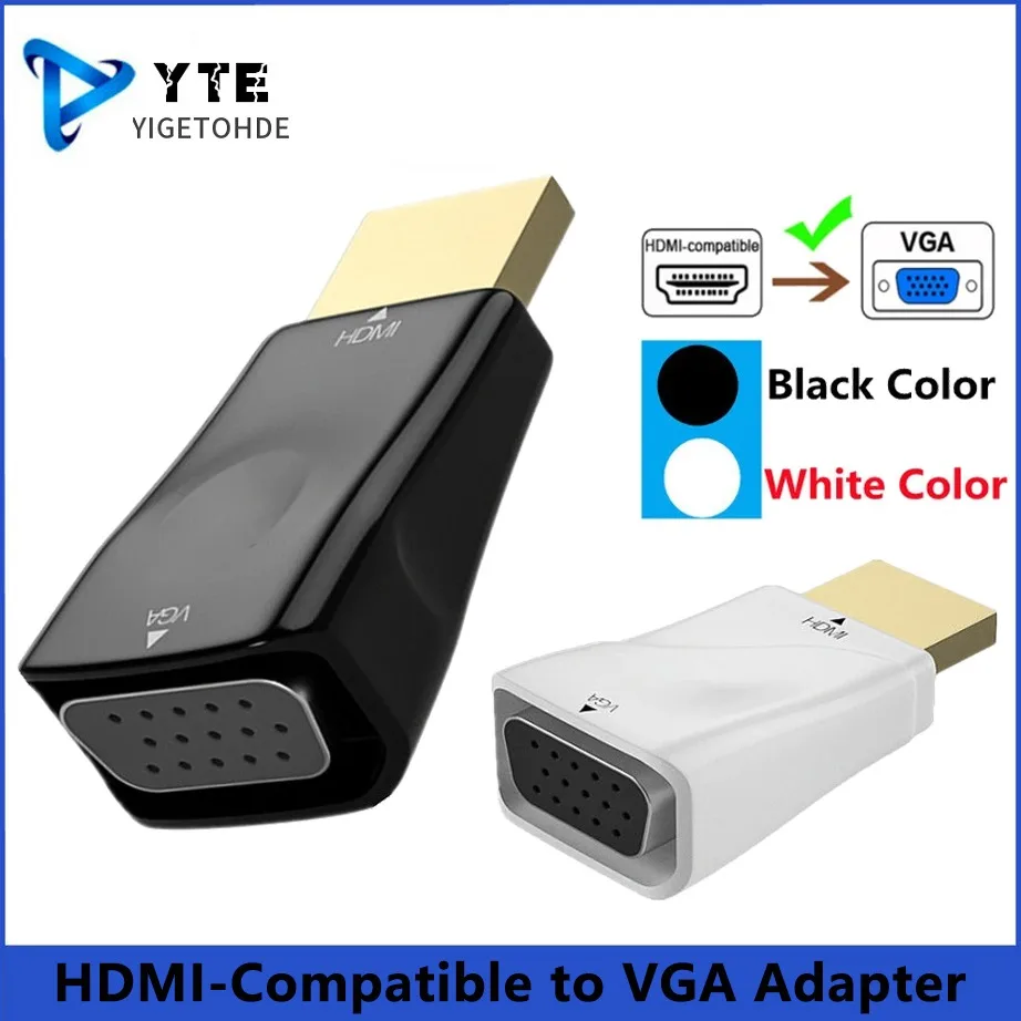 

HDMI-compatible To VGA Adapter HD 1080P VGA Output PC Converter Connector Audio Video For XiaoMi Huawei Laptop Game Gadgets