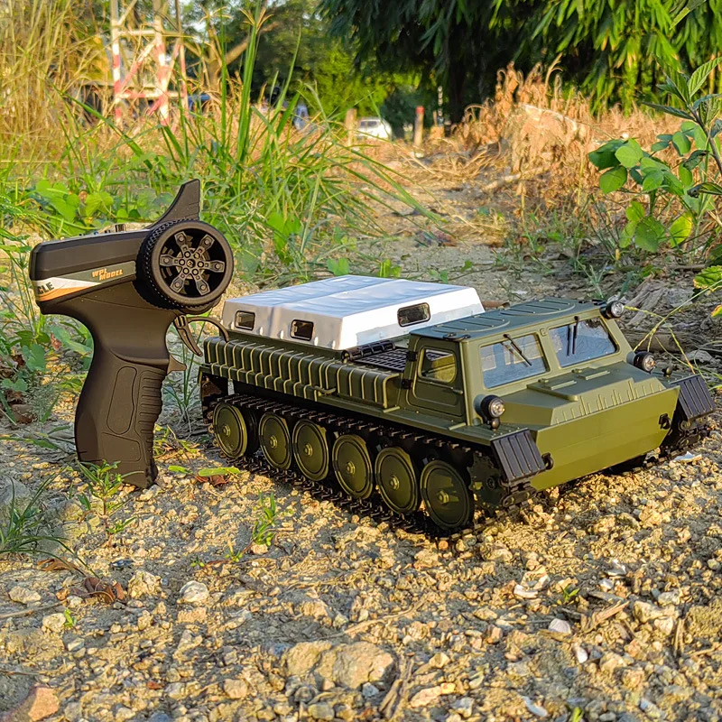 

Rc E-1 Remote Control Tank GAZ-71 Full Scale Track Transport Vehicle RC CAR Remote Control Track Loading Children Toys