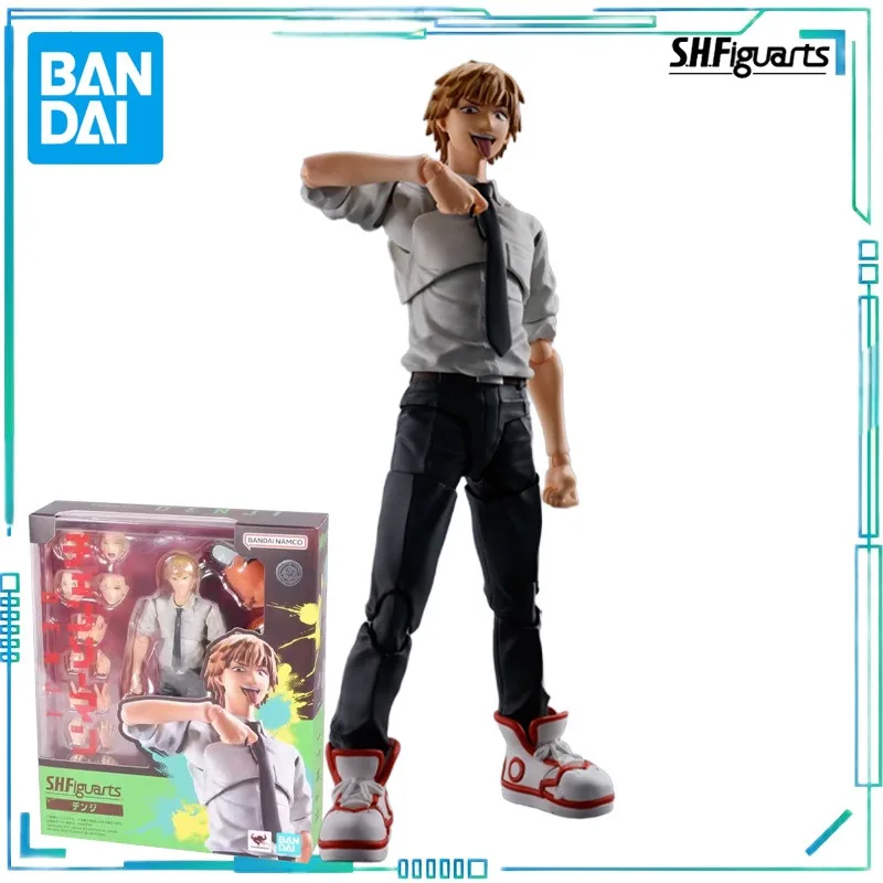 Bandai genuíno s. h. figuarts série motosserra homem motosserra homem, powwow, katana, tempos elétricos modelo móvel modelo requintado