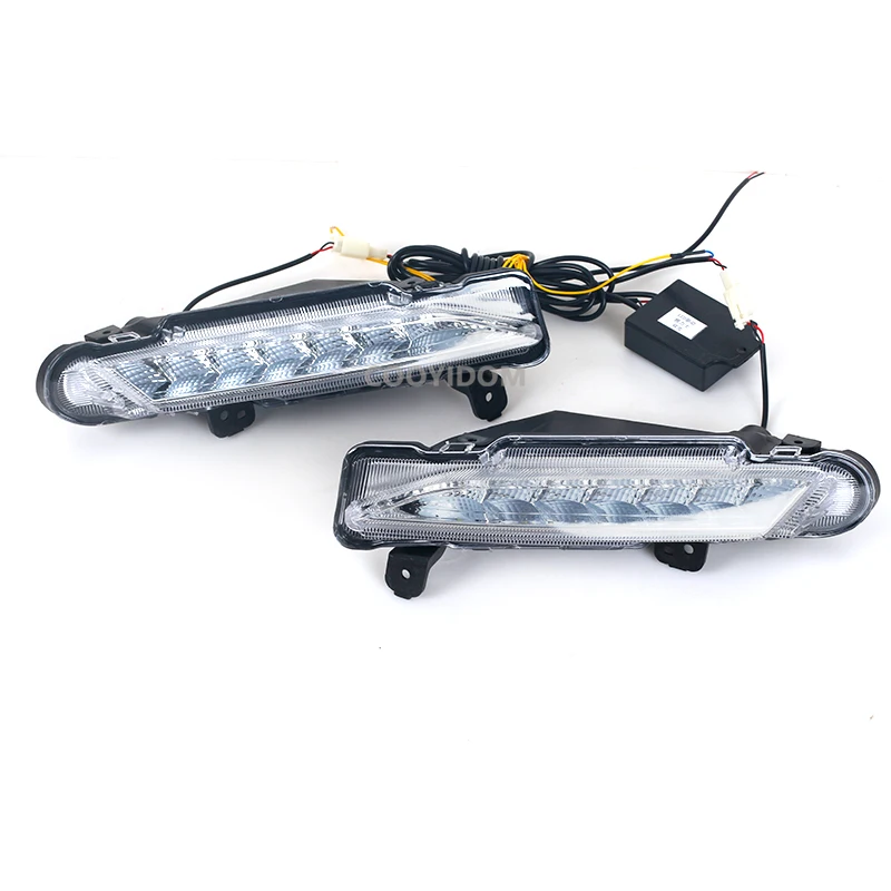 For Toyota Yaris 2017-2019 Car LED DRL Left And Right Daytime Running Lights With Turn Signals, Fog Lights, Car Lights