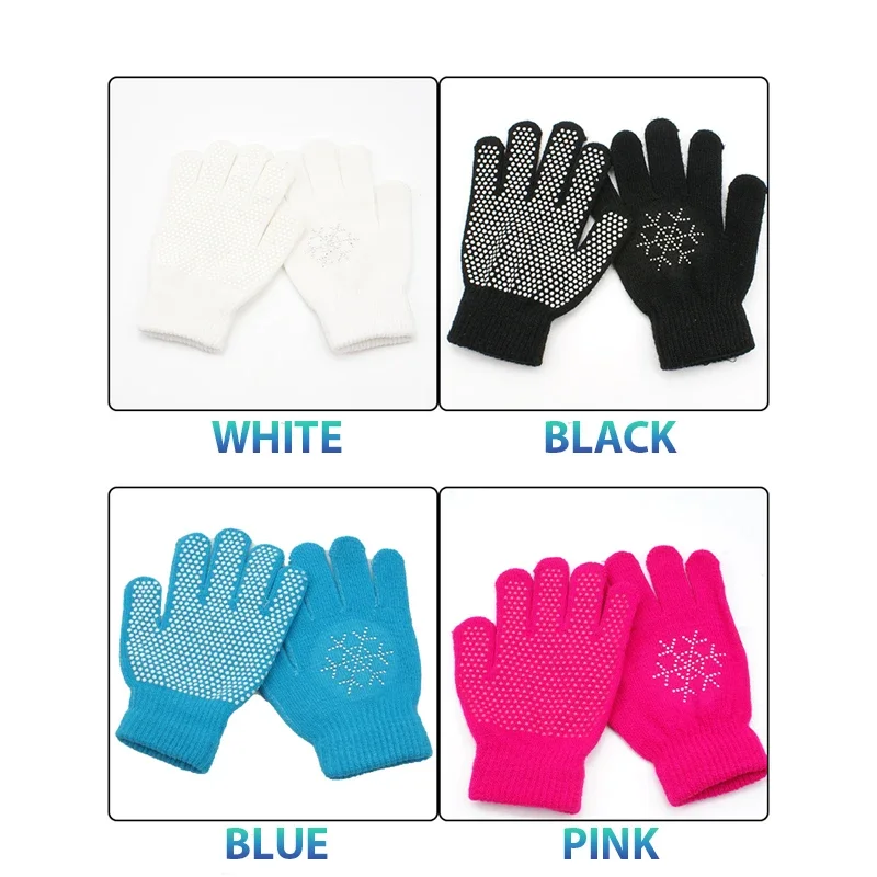 Outdoor Sport Figure Skating Wrist Gloves Children Colorful Gloves Adult Warm Thickened Hand Protector Non-stick Skating Gloves