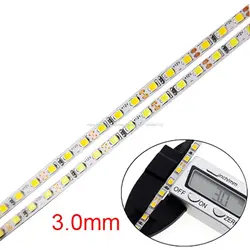 유연한 LED 테이프 리본 램프, 5m 12V 24V DC 3mm 4mm 5mm 좁은 폭 2025 168Leds/m 2835 4040 120Leds/m 180LED/m