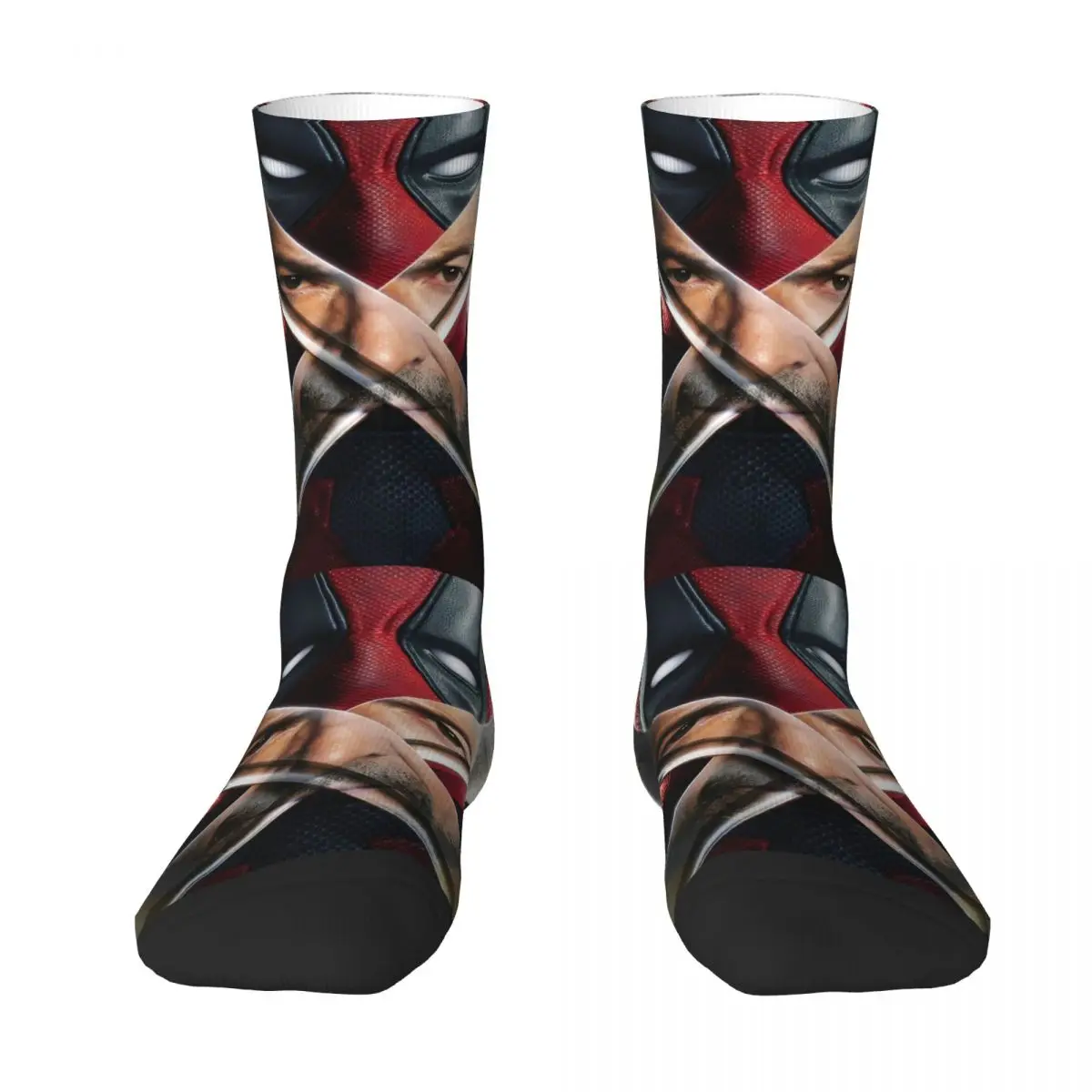 Marvel Deadpool & Wolverine Stockings Men Socks High Quality Funny Socks Autumn Running Sports Anti Skid Pattern Socks Gift