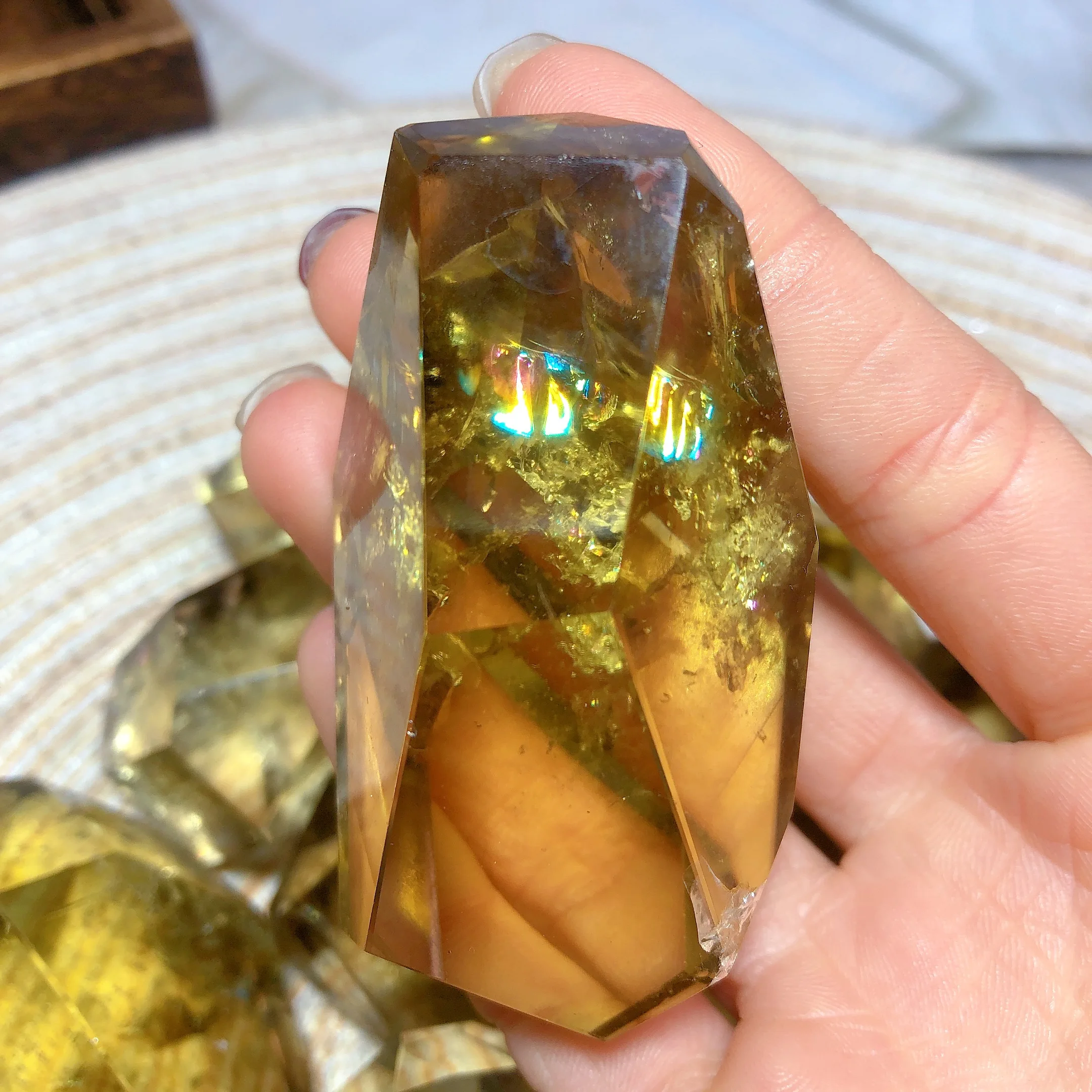 Natural Crystal Smokey Citrine Quartz Freeform Rare Wholesale Rainbow Fantome Mountain High Quality Precious Decoration Gift