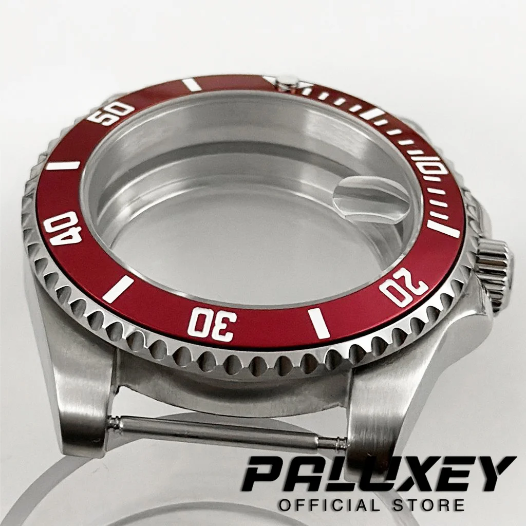 مقاوم للماء NH35 الفرعية صندوق ساعة 40 مللي متر الألومنيوم الحافة ل NH34 NH35 NH36 NH38 ETA2824 الياقوت الزجاج حركة حاوية من الفولاذ المقاوم للصدأ