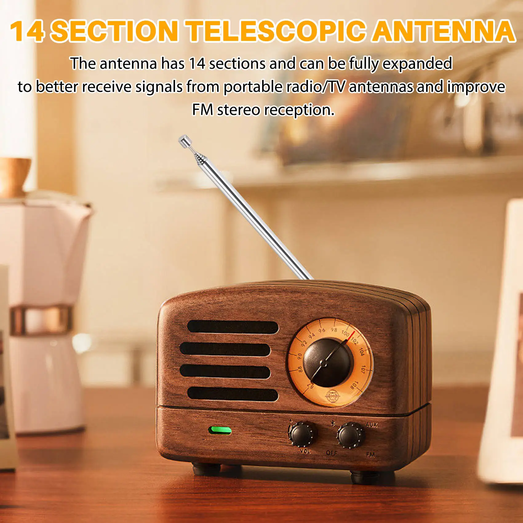 A98Z 5.6M Whip Pull Rod Antenna For  Radio Positive V Antenna GP Antenna Telescopic Antenna DIY M10 Shortwave Antenna