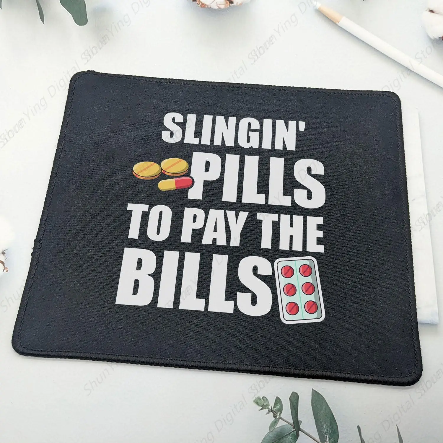 Коврик для мыши Slingin 'Pill Payment Bill, подарок для фармацевта, аптеки, медсестры, компьютерных игр, коврик для мыши 25*30 см