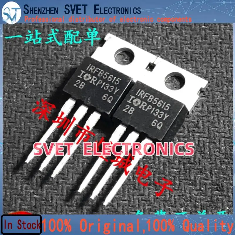 10PCS-50PCS  IRFB5615 IRFB5615PBF  TO-220 150V 35A   Original In Stock Fast shipping