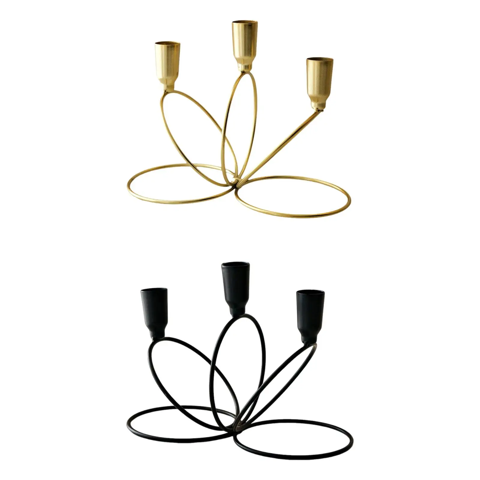 Taper Candle Holder Candelabra for Halloween Christmas Minimalist Elegant Accessories Candlestick 8.2x4x6inch Candle Stand