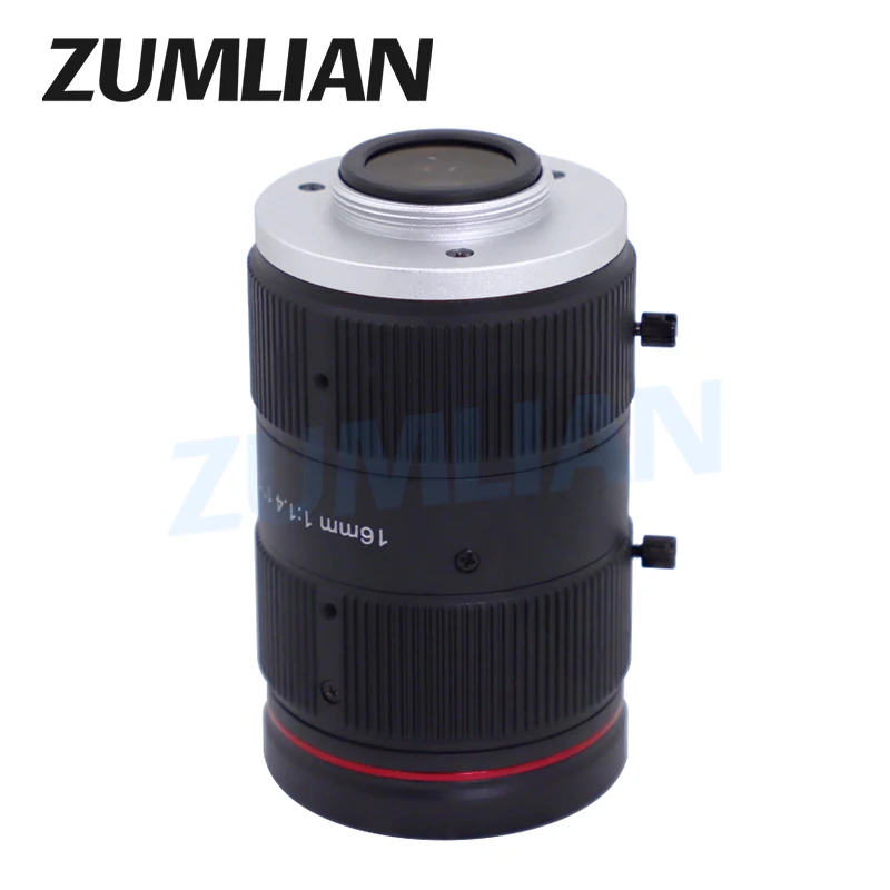 ZUMLIAN ITS Lens 1.1 Inch 12MP 16mm Intelligent Transportation C-Mount Aperture F1.4 CCTV Electronic Police Traffic Camera HD