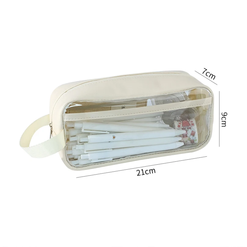 Transparent Pencil Case Large Capacity Pencil Pouch School Supplies Pen Case Trousse Estuches Escolares Stationery Pencilcase