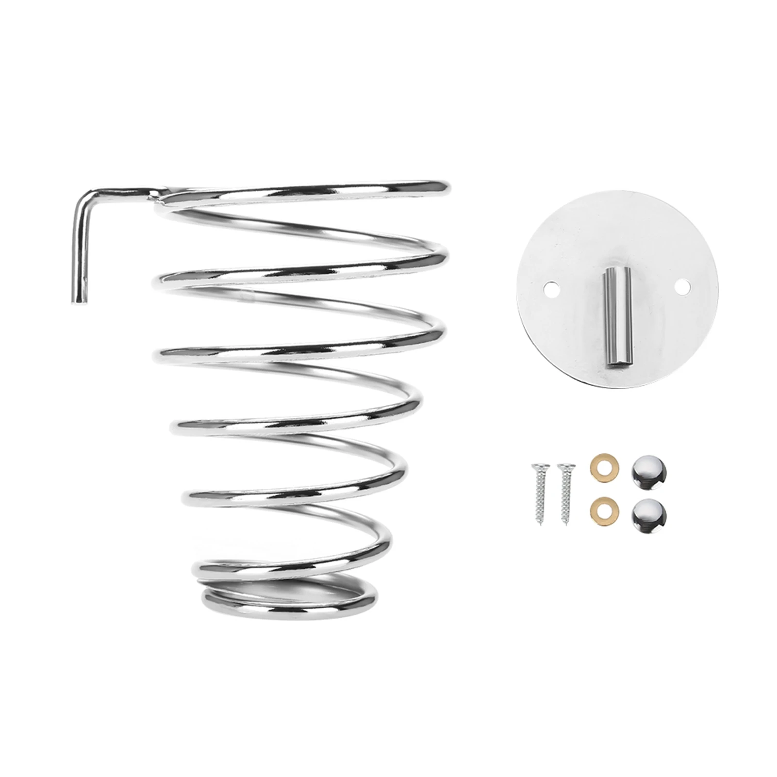 

Hair Dryer Support Stainless Steel SpiraL shaped Hairdryer Support Holder Wall mounted Hair Dryer Rack