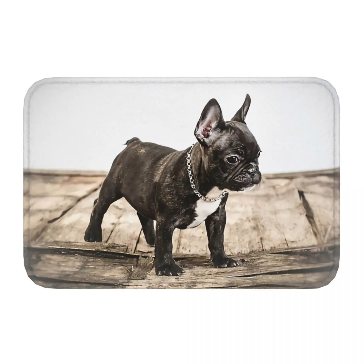 French Bulldog Pet Bathroom Non-Slip Carpet Portrait Bedroom Mat Entrance Door Doormat Home Decor Rug