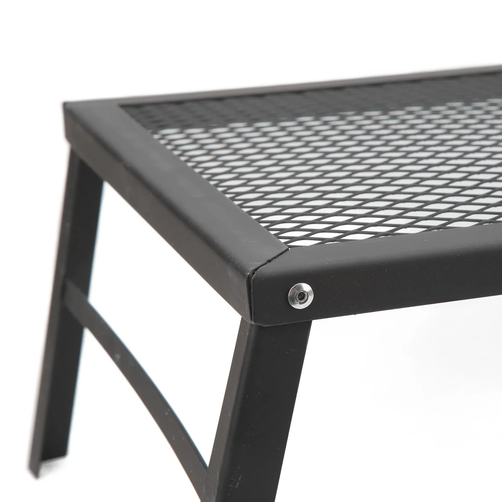 رف نار تخييم قابل للطي شواية نار تخييم حديد متين مقاوم للماء محمول رف طهي نار تخييم للشواء الخارجي - 5