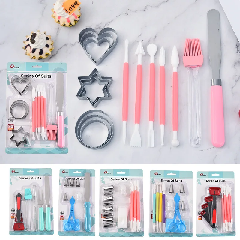 

DIY Biscuit Pastry Nozzle Cake Fondant Spatula Cookie Cutter Cupcake Baking Decoration Kitchen Tools Confectionery Equipment