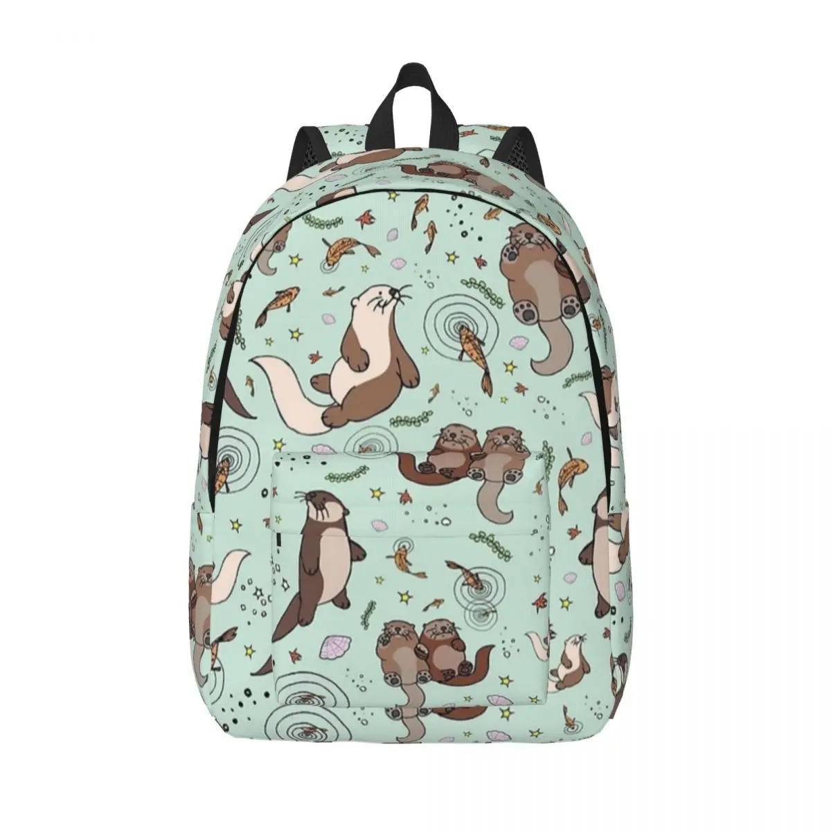 

Kawaii Sea Otters Backpack for Men Women Teenage High School Business Daypack Animal Laptop Computer Canvas Bags Sports