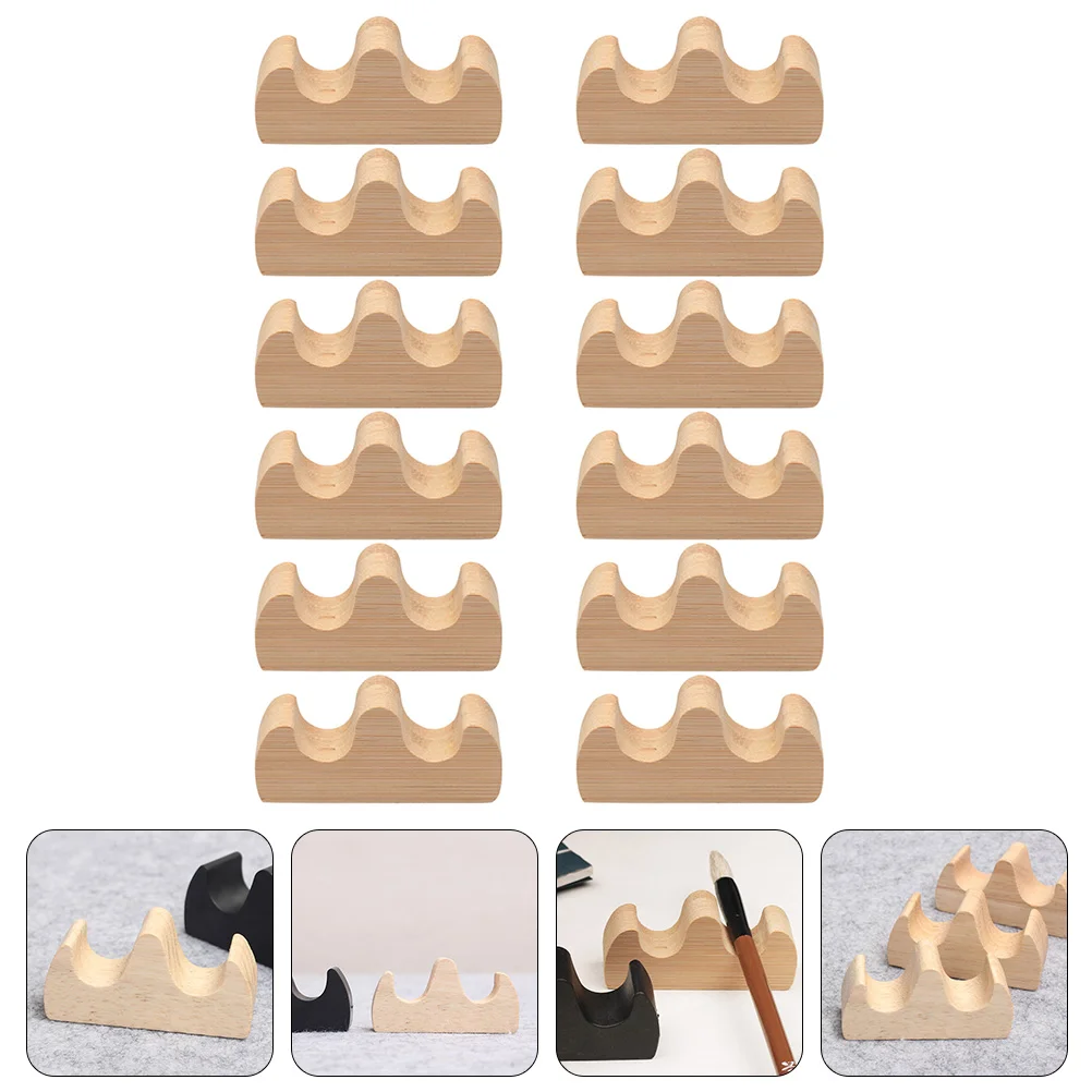 12 Pcs The Dish Brush Holder Paint Pencils Plastic Calligraphy Chinese Writing Stand