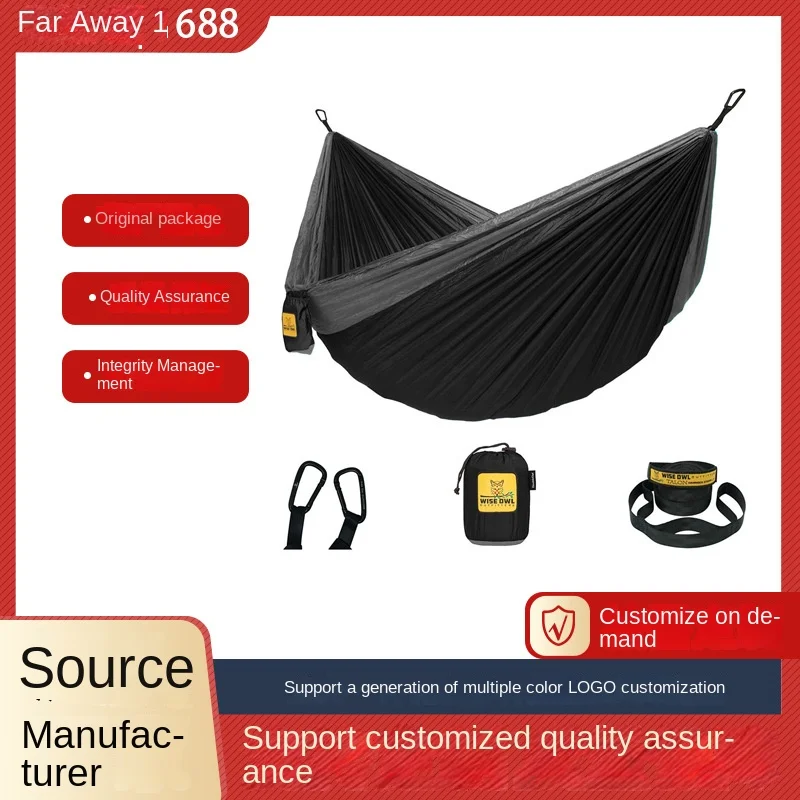 Ultra-Light 210T/70D Parachute Nylon Hammock for Single Double Camping Outdoor Furniture Foldable Feature for Adventure Outdoors