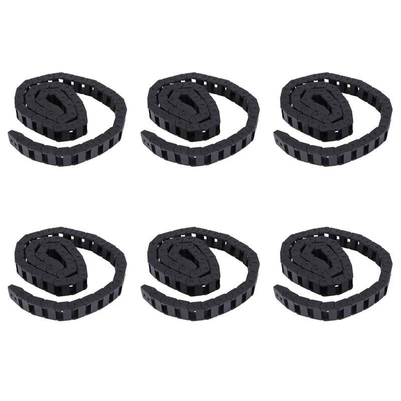 6 Pcs 10 X 20Mm 1M Open On Both Side Plastic Towline Cable Drag Chain