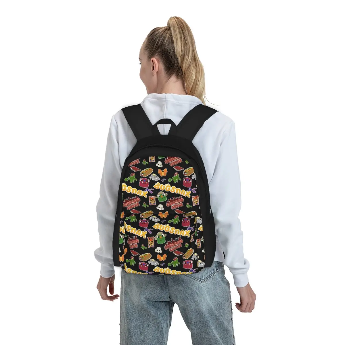 Bugsnax-mochila con diseño de Fan Art para niños, morral de hombro de gran capacidad, para la escuela