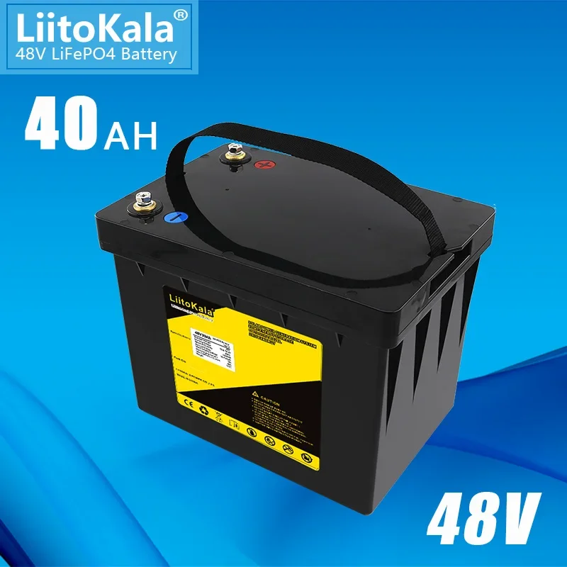 Bms付きバッテリーLiitoKala-LiFePO4,電動自転車,スクーター,ゴーカート,機械,30Ah, 40Ah, 48V, 1500W,30a