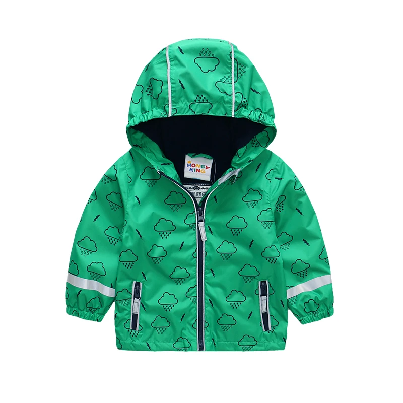 HONEYKING Children\'s Raincoat Suit Baby Waterproof Overalls Toddler Pants Girl Jumpsuit Rainwear Boy\'s Jacket And Trousers Set